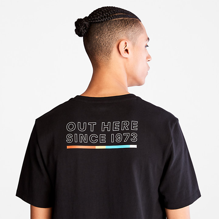 Camiseta Outdoor Archive para Hombre en color negro-