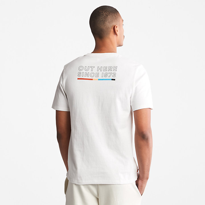 Outdoor Archive T-shirt voor heren in wit-