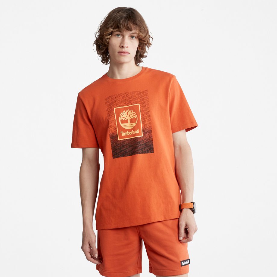 Timberland Outdoor Archive T-shirt For Men In Orange Orange, Size S