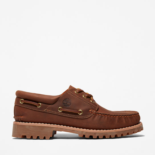 Timberland® Authentic 3-Eye Boat Shoe for Men in Light Brown | Timberland