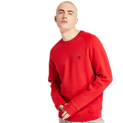 mens red crew neck sweatshirt