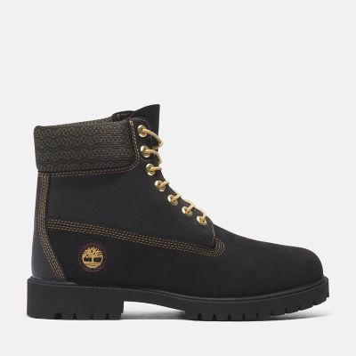 Lunar New Year Timberland Heritage 6 Inch Lace-up Waterproof Boot For Men In Black Black