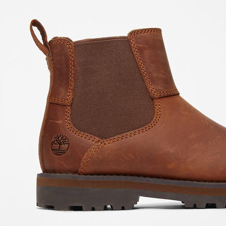 Courma Kid Chelsea Boot for Junior in Brown-