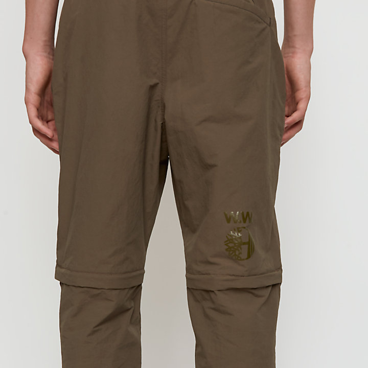 Pantalon de randonnée 2 en 1 Timberland® x WoodWood pour homme en gris-