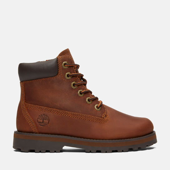 Courma Kid 6 Inch Side-Zip Boot for Junior in Brown | Timberland