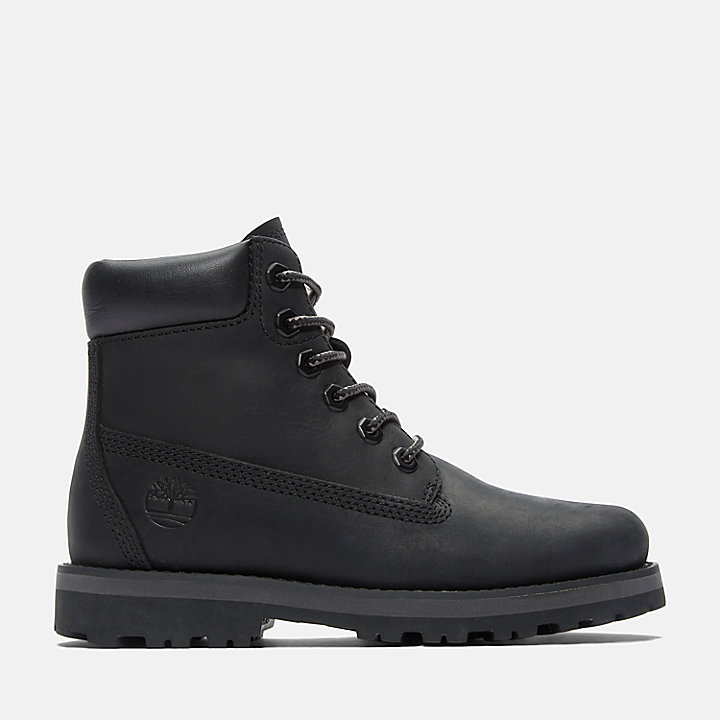 Courma Kid 6 Inch Side-Zip Boot for Junior in Black | Timberland