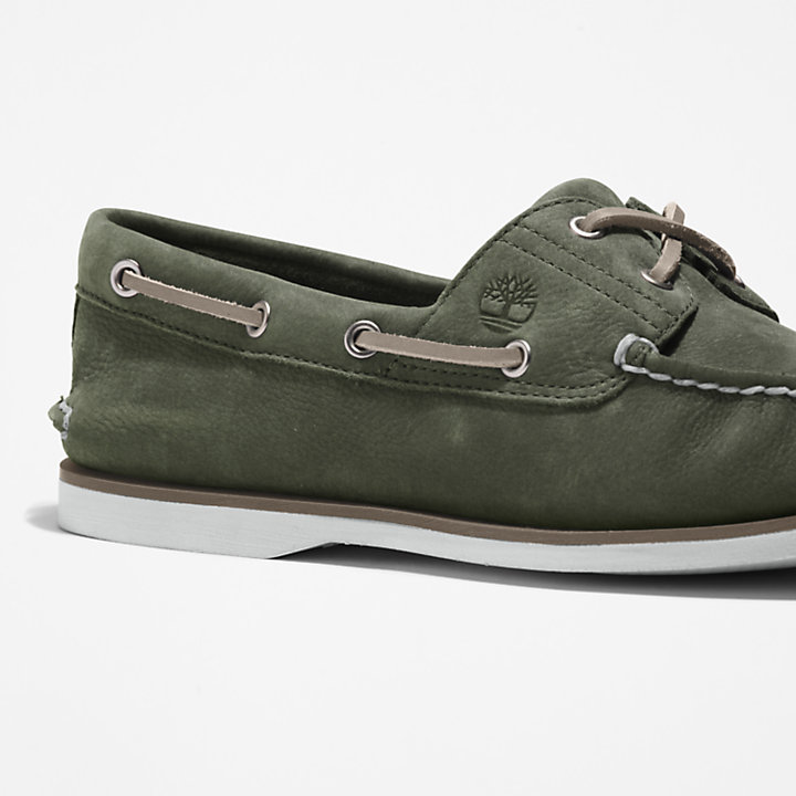 Timberland® 2-Eye Classic Boat Shoe for Men in Dark Green-