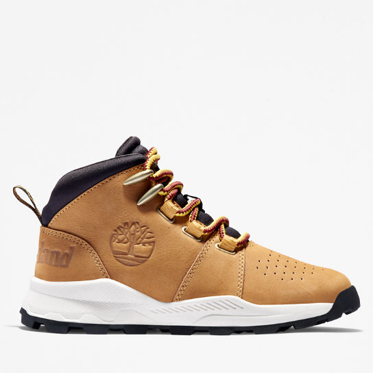 Brooklyn Lace-Up Trainer for Junior in Light Brown | Timberland