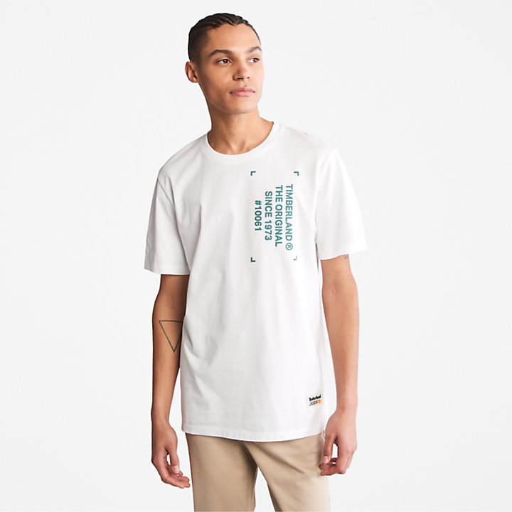 Progressives Utility T-Shirt mit Grafik für Herren in Weiß-
