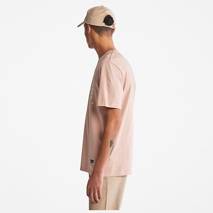Progressives Utility T-Shirt mit Grafik für Herren in Pink-