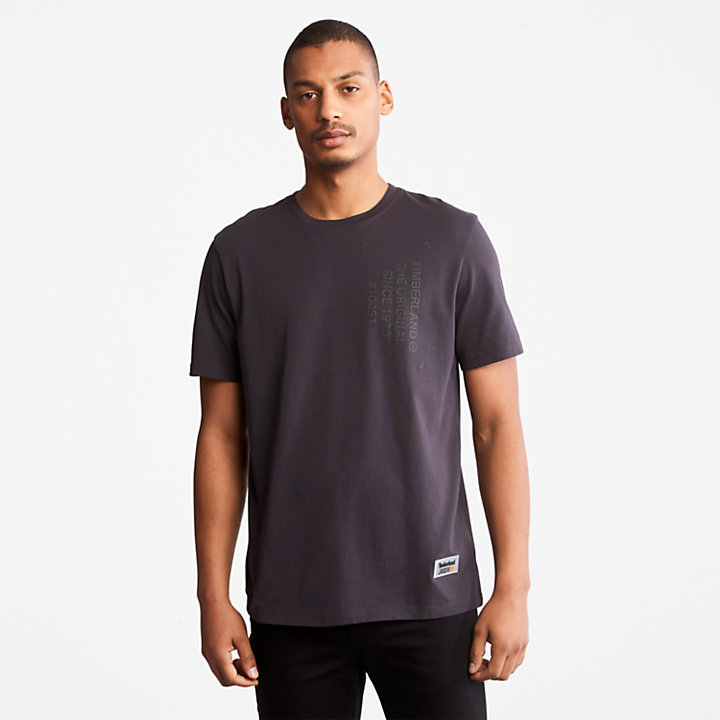Progressive Utility Graphic T-Shirt for Men in Black-