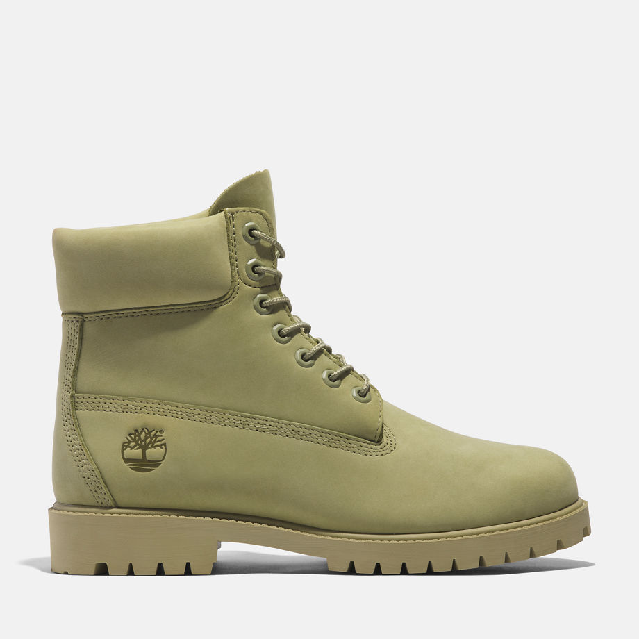 Timberland Heritage 6 Inch Lace-up Waterproof Boot For Men In Light Green Green, Size 12.5