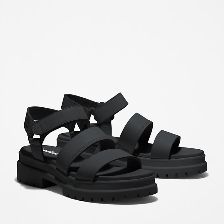 London Vibe Ankle-strap Sandal for Women in Black-