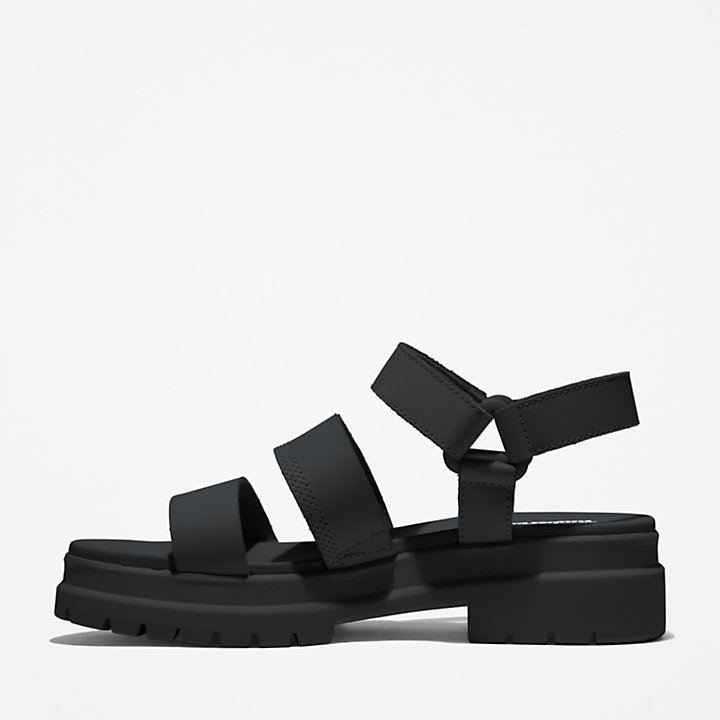 London Vibe Ankle-Strap Sandal for Women in Black-
