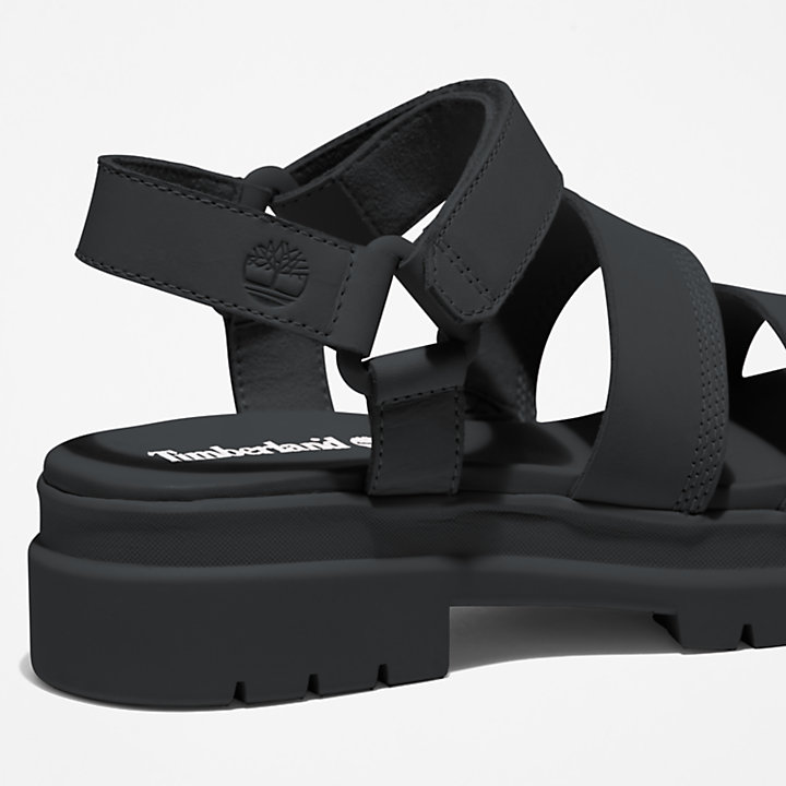 London Vibe Ankle-Strap Sandal for Women in Black-