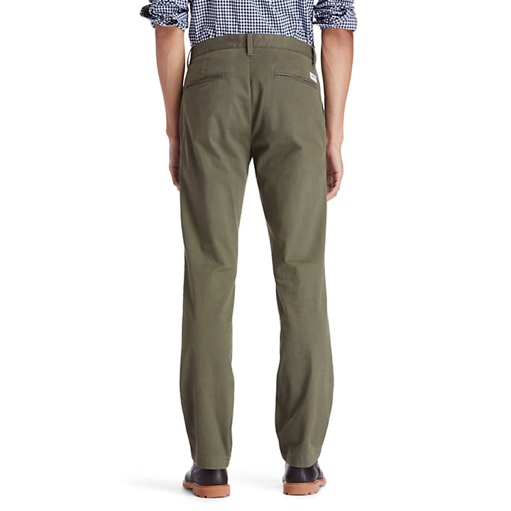 Pantalon chino droit stretch Squam Lake pour homme en vert foncé-