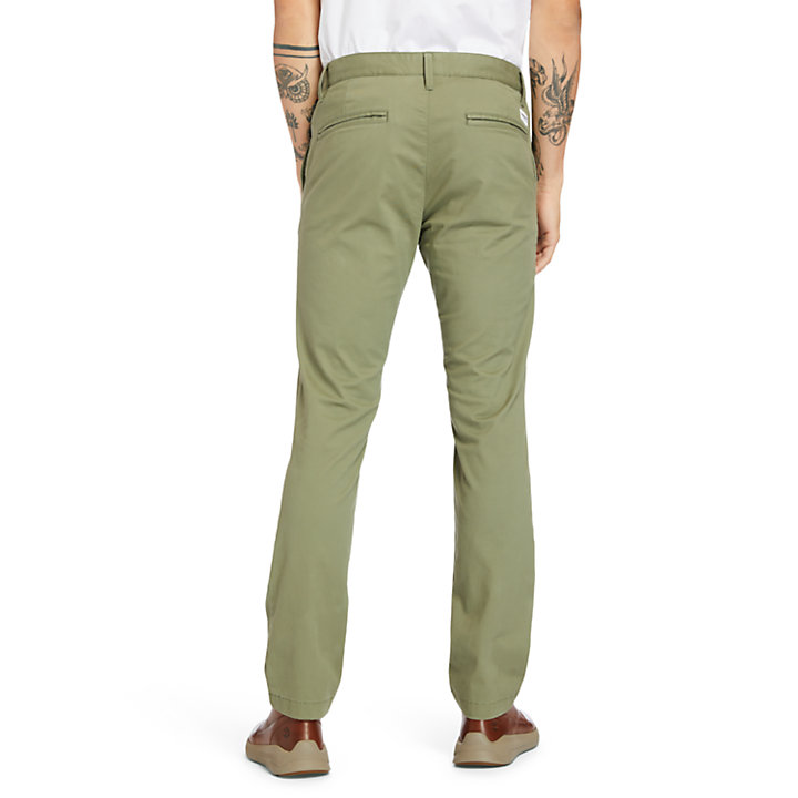Pantaloni Chino Slim da Uomo Squam Lake in verde-