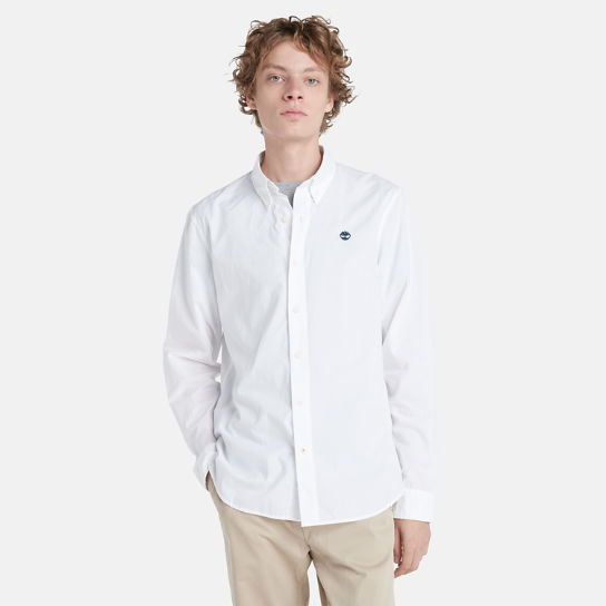 Camicia da Uomo in Popeline Saco River in bianco | Timberland
