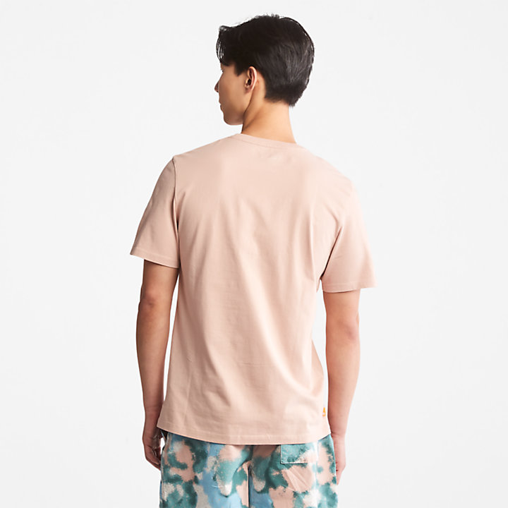 Camiseta con Logotipo Storytelling para Hombre en rosa-