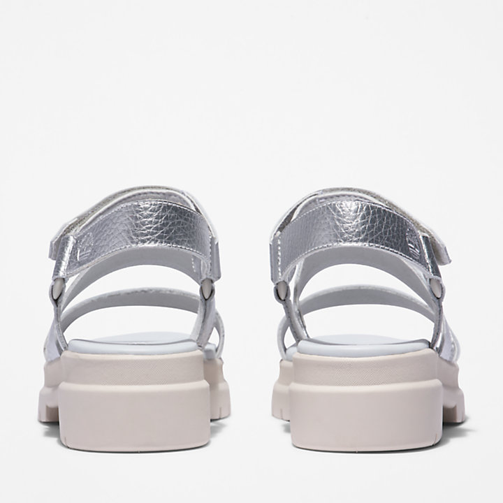 Sandalo da Donna con Cinturino alla Caviglia London Vibe in argento-