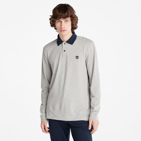Millers River Tipped Polo Shirt for Men in Grey | Timberland