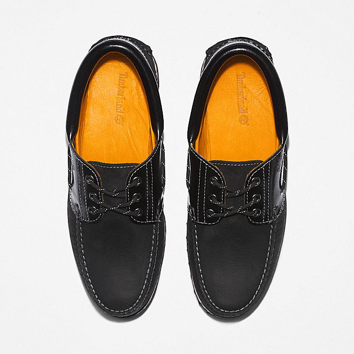 Sapato de Vela Cosido à Mão com 3 Ilhós Timberland® para Homem em preto