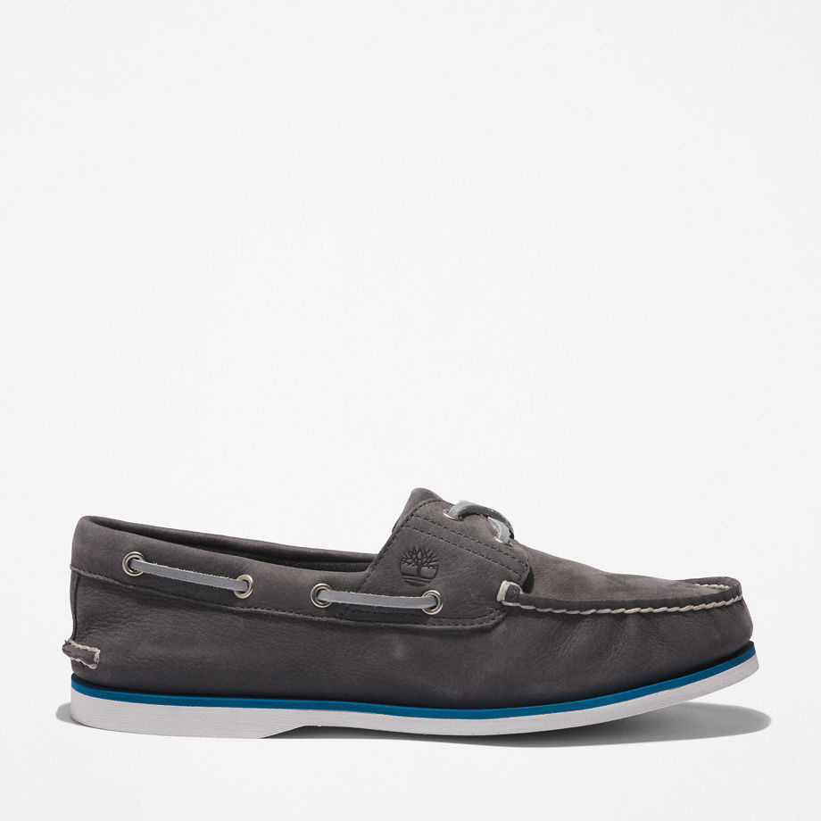 Timberland® 2-eye Classic Boat Shoe For Men In Dark Grey Dark Grey, Size 8.5