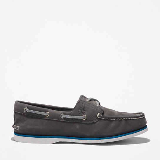 Chaussure bateau à 2 œillets Timberland® Classic pour homme en gris foncé | Timberland
