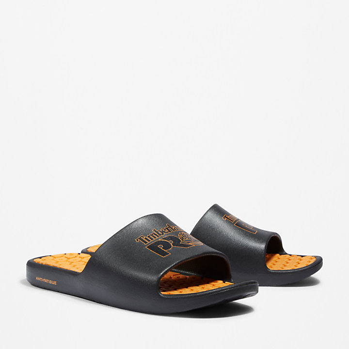 Timberland PRO® Anti-Fatigue Technology Sliders in Black and Orange-