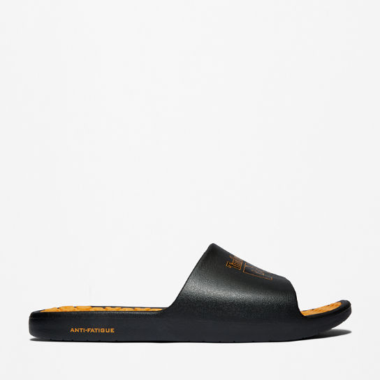 Timberland PRO® Anti-Fatigue Technology Sliders in Black and Orange | Timberland