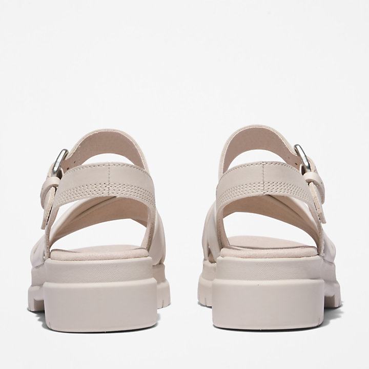 London Vibe Sandaal met enkelbandje voor dames in wit-