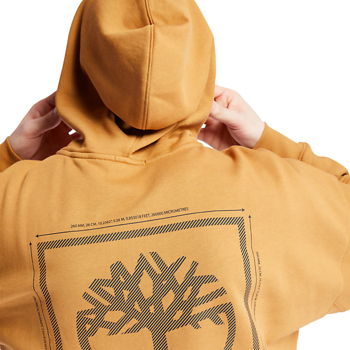 Logo-Kapuzenpullover mit Reißverschluss für Herren in Gelb-