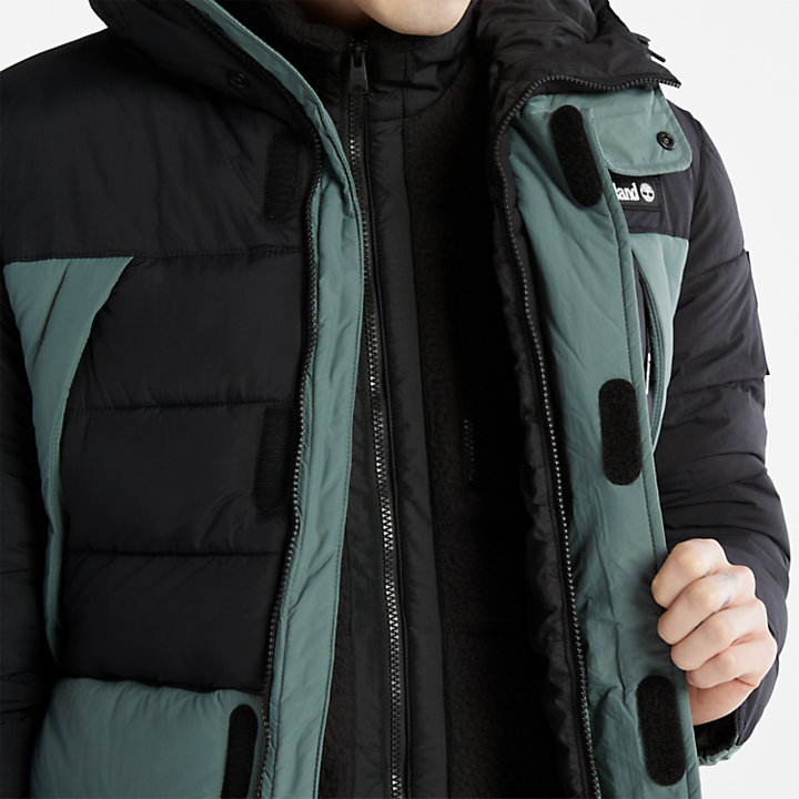 Outdoor Archive Water-Resistant Puffer Jacket for Men in Green-