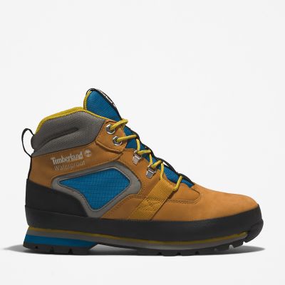 Timberland Euro Hiker Timberdry Boot For Men In Yellow/blue Light Brown, Size 9.5