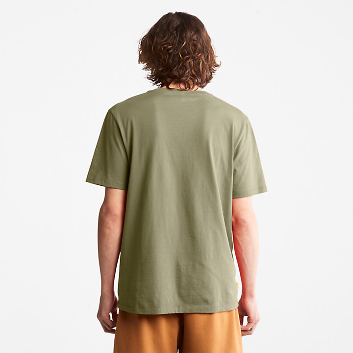 T-shirt à logo arbre pour unisexe en vert-