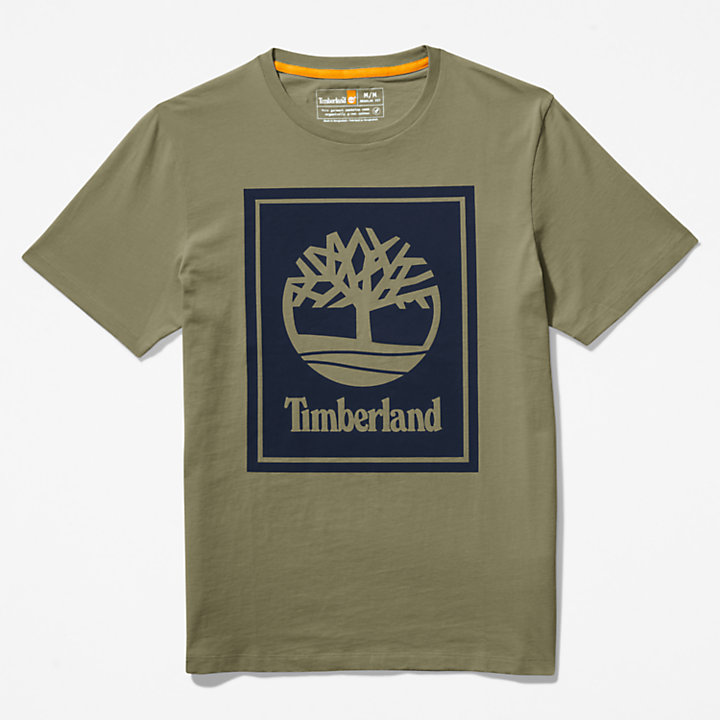 T-Shirt mit Baum-Logo für All Gender in Grün-