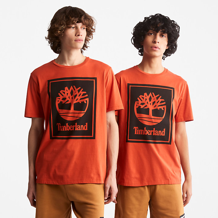 T-shirt da All Gender con Logo ad Albero in arancione-