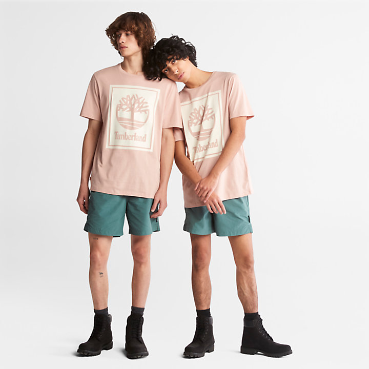 T-shirt da All Gender con Logo ad Albero in rosa-