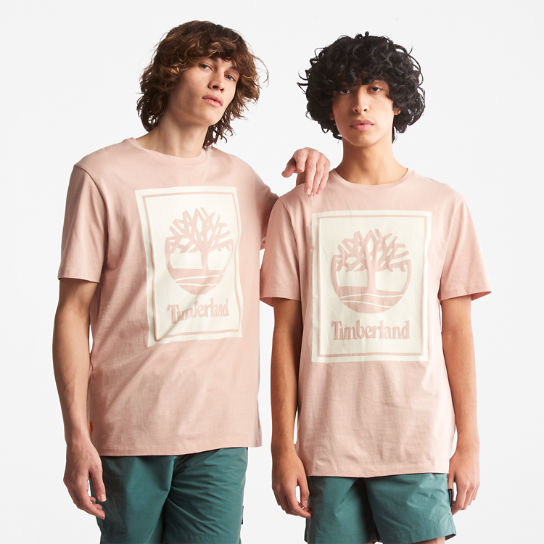 T-shirt da All Gender con Logo ad Albero in rosa | Timberland