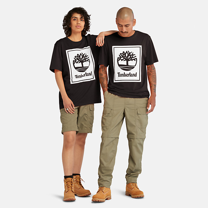All Gender Stack T-Shirt mit Logo in Schwarz-