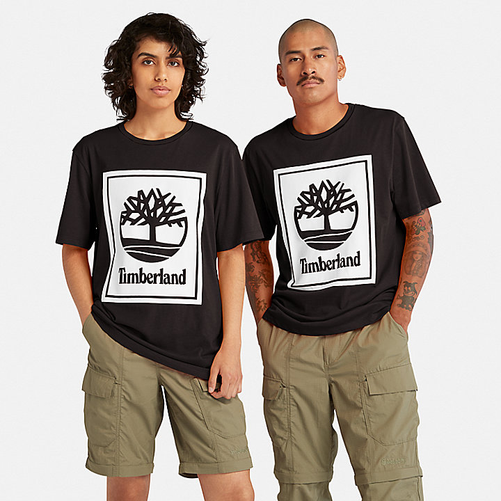 All Gender Stack T-Shirt mit Logo in Schwarz