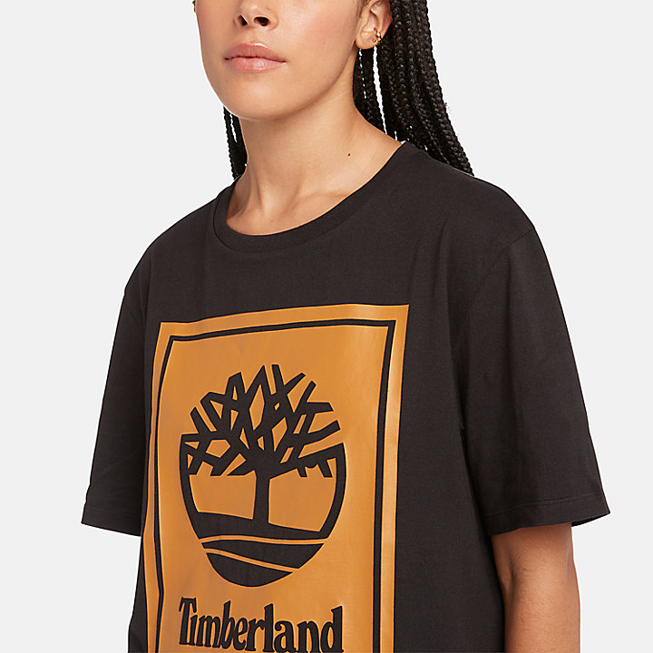 T-Shirt mit Baum-Logo für All Gender in Schwarz