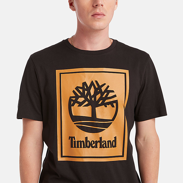 T-shirt à logo arbre pour unisexe en noir