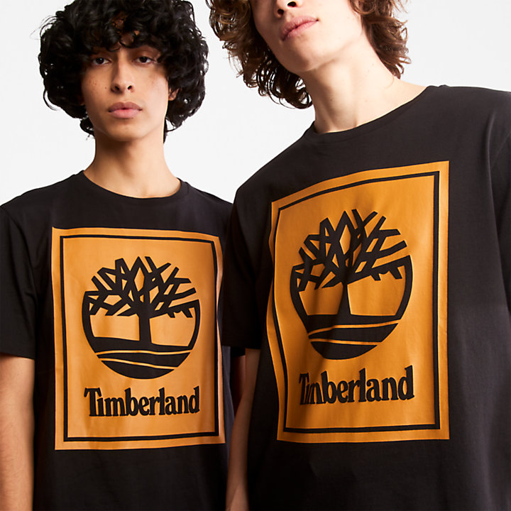 T-Shirt mit Baum-Logo für All Gender in Schwarz-