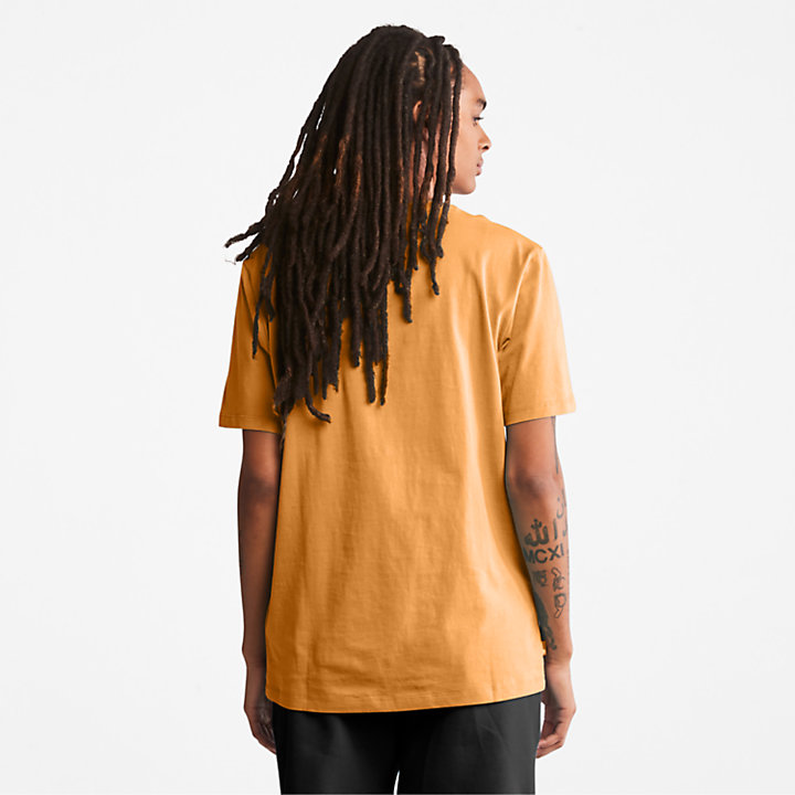 Camiseta con Logotipo Stack para Hombre en naranja/negro-