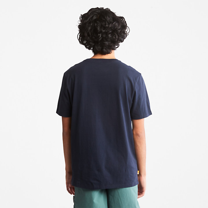 T-shirt da All Gender con Logo ad Albero in blu marino-