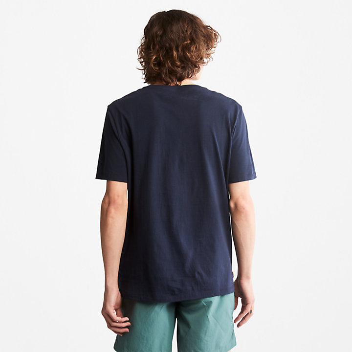 Camiseta con Logotipo del Árbol para Unisex en azul marino-