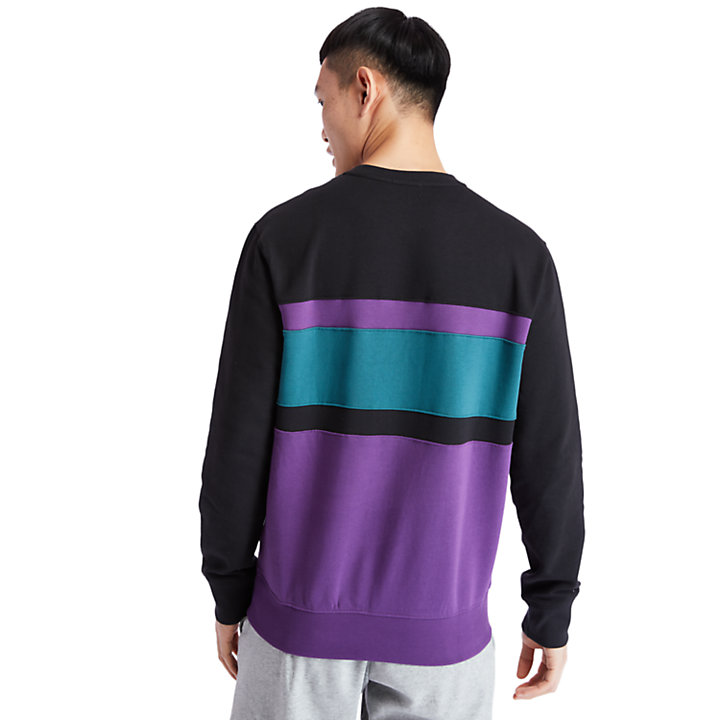 Cut and Sew Sweatshirt for Men in Purple-
