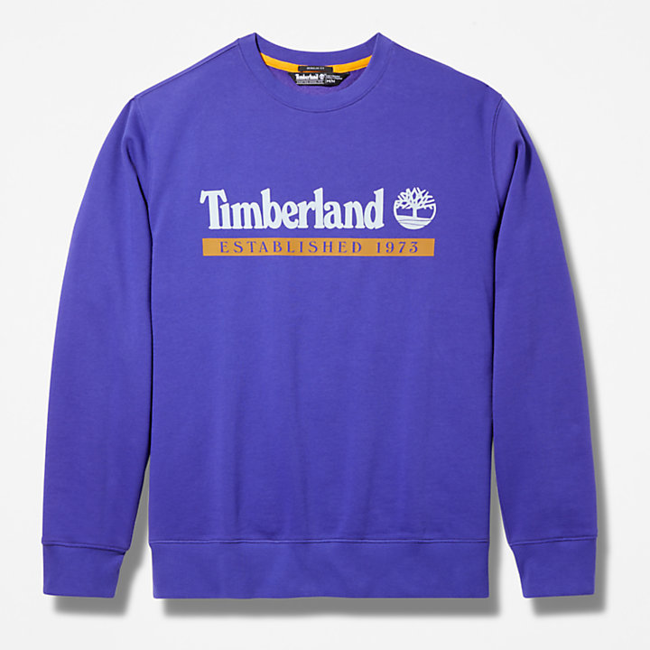 Established 1973 Sweatshirt met ronde hals voor heren in donkerblauw-