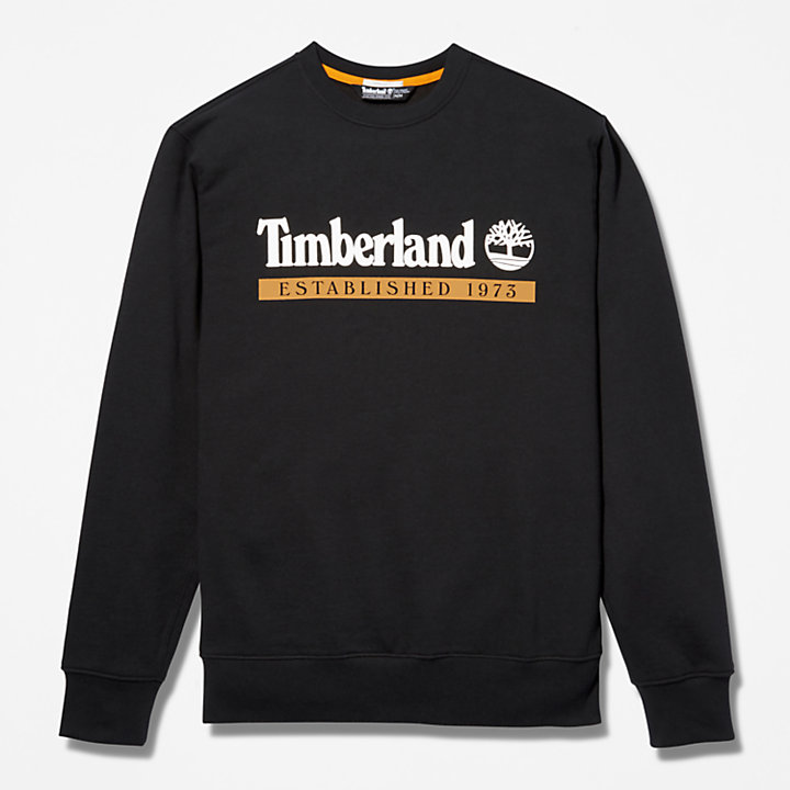 Established 1973 Crew Sweatshirt for Men in Black-